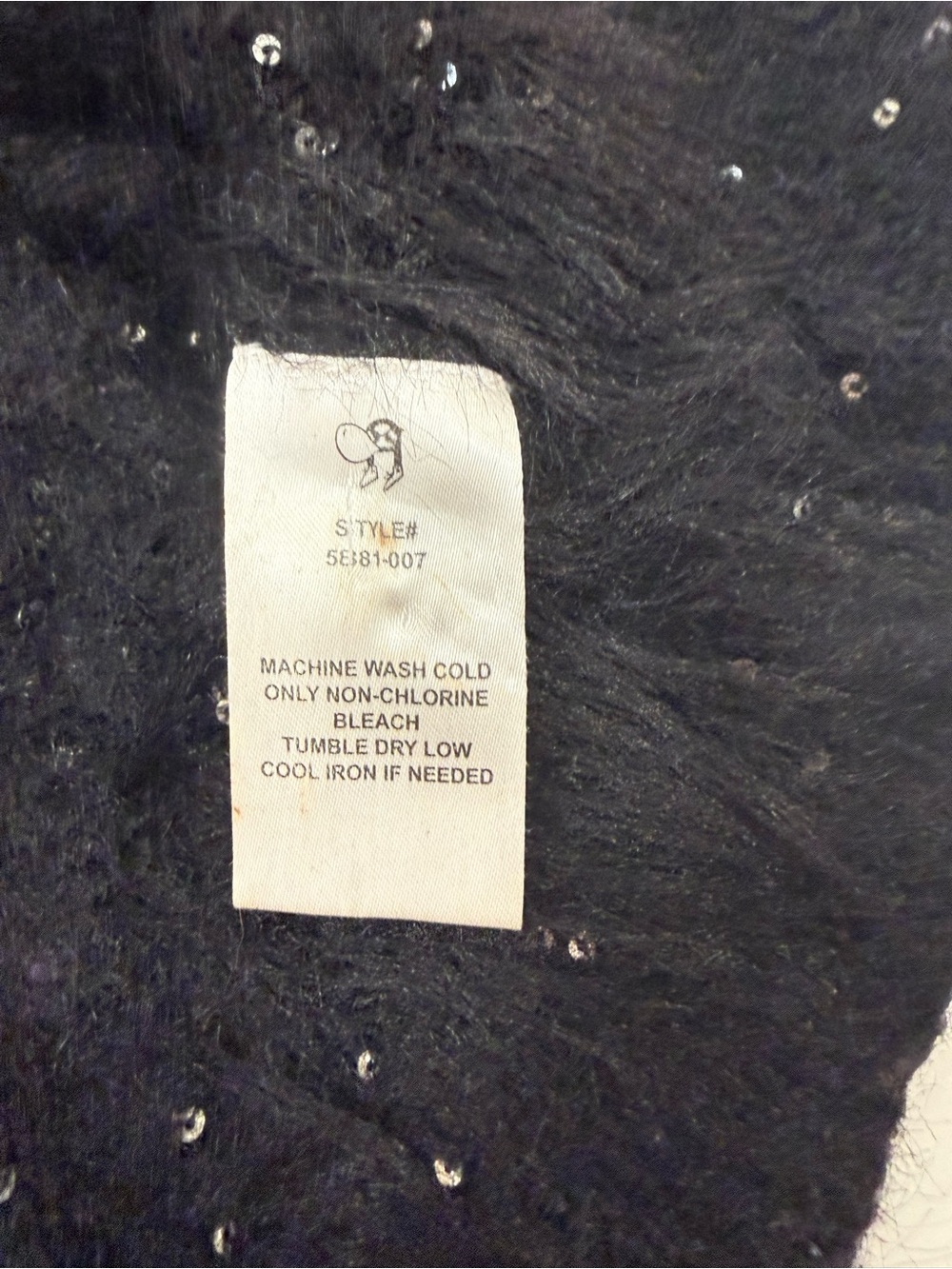 Rockets of Awesome Girls Black Sequin Eyelash Knit Cardigan - Picture 6 of 7